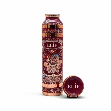 Kalaylı Bakır Su Matarası, Kişiselleştirilebilir - Lila, 530 ML