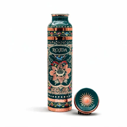 Kalaylı Bakır Su Matarası, Kişiselleştirilebilir - Yeşil, 530 ML